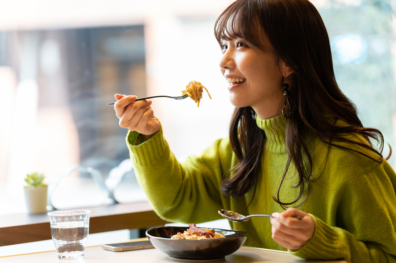 お口の中では...